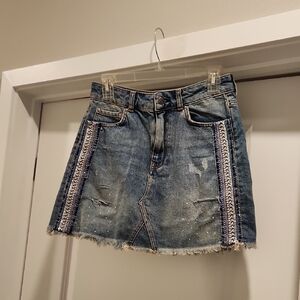 Free People/Denim Mini Skirt /Size 4.